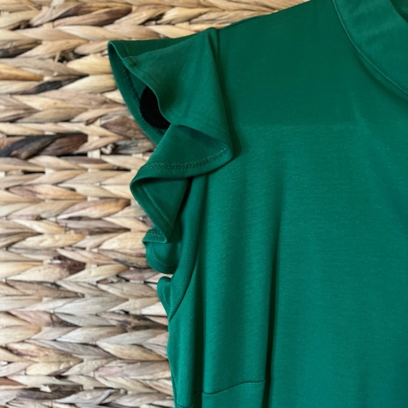 Bright green Ny&Co 100% cotton dress. Stretchy, versatile and comfortable - Picture 7 of 7